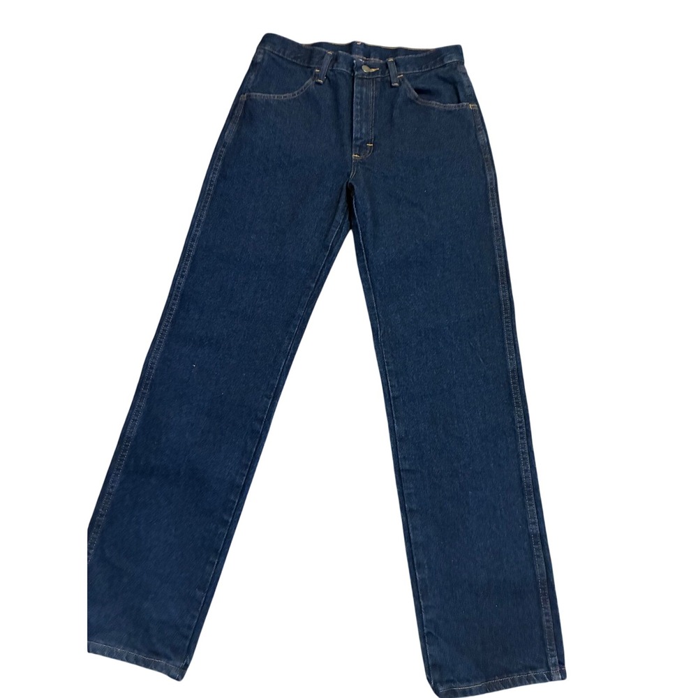 Rustler Vintage Rigid Denim High Waist Straight Leg Jeans Indigo 30x32